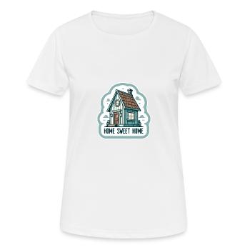 Home Sweet Home - Haus Illustration - Frauen T-Shirt atmungsaktiv - Weiß - Vorne - AI Model Female 172 dark (172cm)