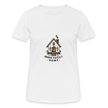 Home Sweet Home - Haus Illustration - Frauen T-Shirt atmungsaktiv - Weiß - Vorne - AI Model Female 172 dark (172cm)
