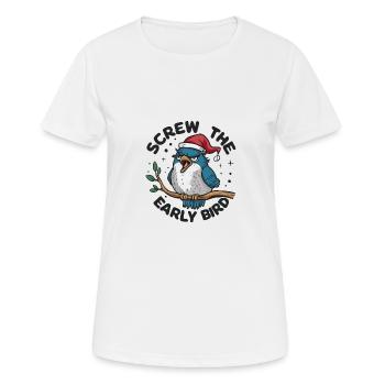 The early bird can take me - Women's Breathable T-Shirt - white - Front - AI Model Female 172 dark (172cm)