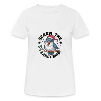 The early bird can take me - Women's Breathable T-Shirt - white - Front - AI Model Female 172 dark (172cm)