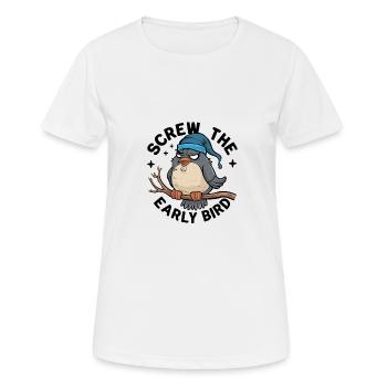 The early bird can take me - Women's Breathable T-Shirt - white - Front - AI Model Female 172 dark (172cm)