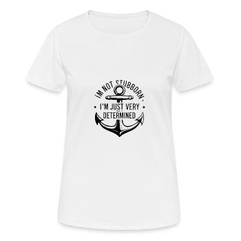 Je ne suis pas têtu, je suis juste très déterminé. - T-shirt respirant Femme - blanc - Devant - AI Model Female 172 dark (172cm)