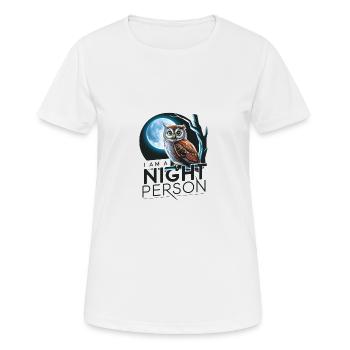I'm a night person. - Women's Breathable T-Shirt - white - Front - AI Model Female 172 dark (172cm)