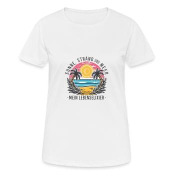 Sun, beach and sea - my elixir of life - Women's Breathable T-Shirt - white - Front - AI Model Female 172 dark (172cm)