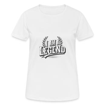 Je suis une légende - T-shirt respirant Femme - blanc - Devant - AI Model Female 172 dark (172cm)