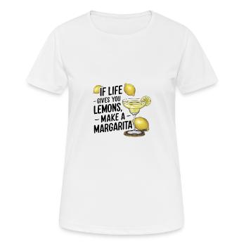 Wenn das Leben dir Zitronen gibt mach Margarita - Frauen T-Shirt atmungsaktiv - Weiß - Vorne - AI Model Female 172 dark (172cm)