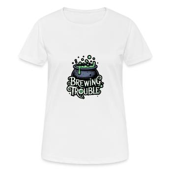 Hexenkessel – Brewing Trouble - Women's Breathable T-Shirt - white - Front - AI Model Female 172 dark (172cm)