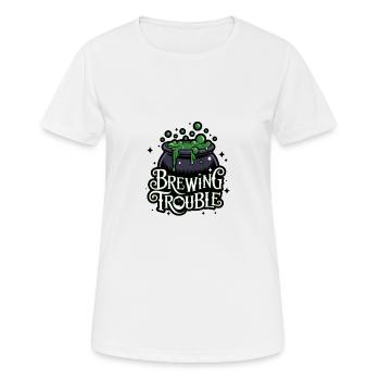 Hexenkessel – Brewing Trouble - Women's Breathable T-Shirt - white - Front - AI Model Female 172 dark (172cm)