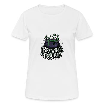 Hexenkessel – Brewing Trouble - Women's Breathable T-Shirt - white - Front - AI Model Female 172 dark (172cm)