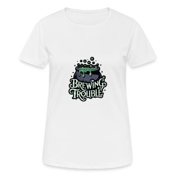 Hexenkessel – Brewing Trouble - Women's Breathable T-Shirt - white - Front - AI Model Female 172 dark (172cm)