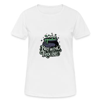 Hexenkessel – Brewing Trouble - Women's Breathable T-Shirt - white - Front - AI Model Female 172 dark (172cm)