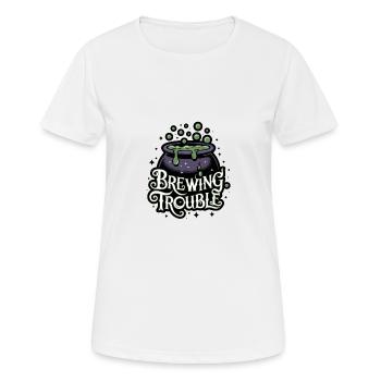 Hexenkessel – Brewing Trouble - Women's Breathable T-Shirt - white - Front - AI Model Female 172 dark (172cm)