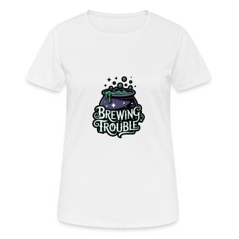 Hexenkessel – Brewing Trouble - Women's Breathable T-Shirt - white - Front - AI Model Female 172 dark (172cm)