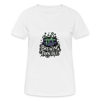 Hexenkessel – Brewing Trouble - Women's Breathable T-Shirt - white - Front - AI Model Female 172 dark (172cm)