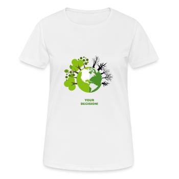 votre décision - T-shirt respirant Femme - blanc - Devant - AI Model Female 172 dark (172cm)
