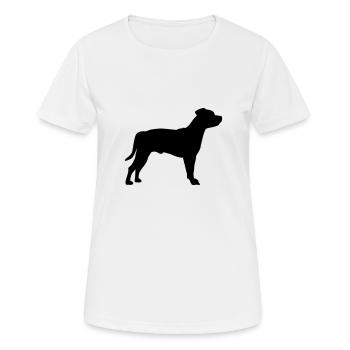 Staffordshire Terrier - Frauen T-Shirt atmungsaktiv - Weiß - Vorne - AI Model Female 172 dark (172cm)