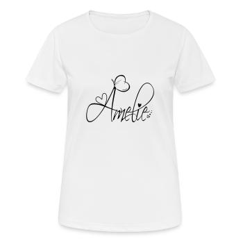 Amelie Name Vorname Mädchen Kalligrafie Dekor - Frauen T-Shirt atmungsaktiv - Weiß - Vorne - AI Model Female 172 dark (172cm)