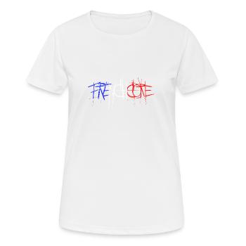 Frenchcore - Frauen T-Shirt atmungsaktiv - Weiß - Vorne - AI Model Female 172 dark (172cm)