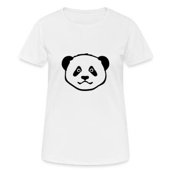 Panda - Frauen T-Shirt atmungsaktiv - Weiß - Vorne - AI Model Female 172 dark (172cm)