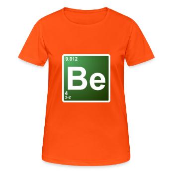 Be - beryllium chemistry element 4 - Women's Breathable T-Shirt - neon orange - Front - AI Model Female 172 dark (172cm)