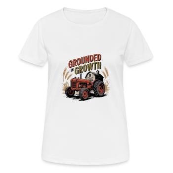 Ancré dans la croissance - T-shirt respirant Femme - blanc - Devant - AI Model Female 172 dark (172cm)