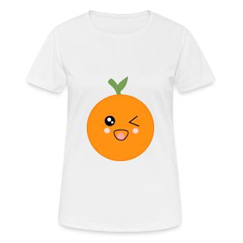 Kawaii Oranges Kawaii Fruits Kawaii Fruit - T-shirt respirant Femme - blanc - Devant - AI Model Female 172 dark (172cm)