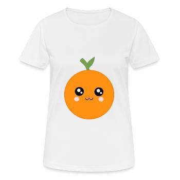 Kawaii Oranges Kawaii Fruits Kawaii Fruit - T-shirt respirant Femme - blanc - Devant - AI Model Female 172 dark (172cm)