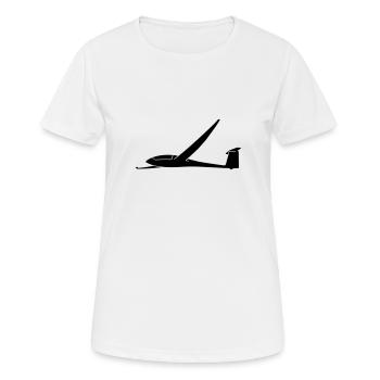 Pilote de planeur Ventus C17.6 - T-shirt respirant Femme - blanc - Devant - AI Model Female 172 dark (172cm)