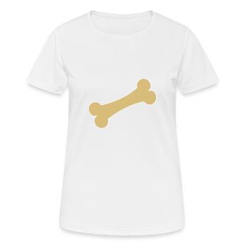 Hunde Knochen - Frauen T-Shirt atmungsaktiv - Weiß - Vorne - AI Model Female 172 dark (172cm)