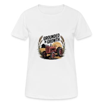 Ancré dans la croissance - T-shirt respirant Femme - blanc - Devant - AI Model Female 172 dark (172cm)