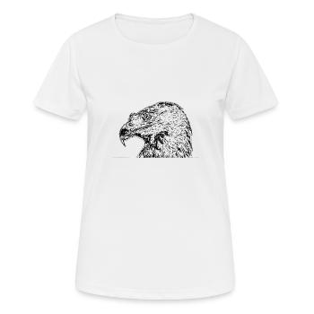 Adler - Frauen T-Shirt atmungsaktiv - Weiß - Vorne - AI Model Female 172 dark (172cm)