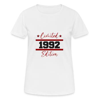 Édition limitée Né 1990 30e anniversaire - T-shirt respirant Femme - blanc - Devant - AI Model Female 172 dark (172cm)