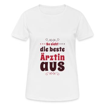 Voilà à quoi ressemble le meilleur docteur. Cadeau - T-shirt respirant Femme - blanc - Devant - AI Model Female 172 dark (172cm)