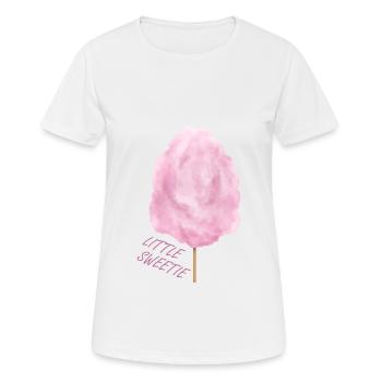 Pink cotton candy candy on the - Women's Breathable T-Shirt - white - Front - AI Model Female 172 dark (172cm)