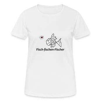 Fisch fischen Fischer - Frauen T-Shirt atmungsaktiv - Weiß - Vorne - AI Model Female 172 dark (172cm)
