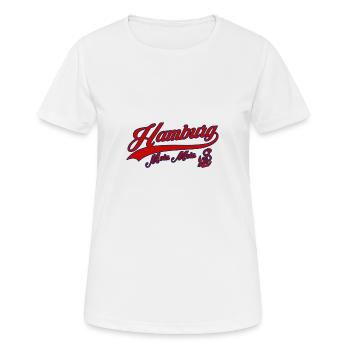 Hamburg Moin Moin Norddeutschland Alster Anker - Frauen T-Shirt atmungsaktiv - Weiß - Vorne - AI Model Female 172 dark (172cm)