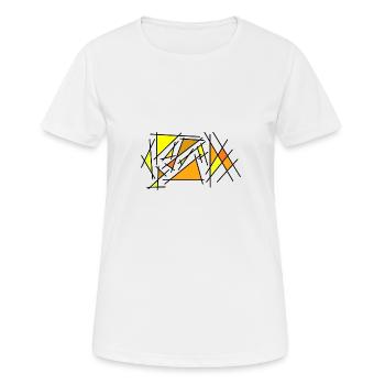 Gelbes Eck - Frauen T-Shirt atmungsaktiv - Weiß - Vorne - AI Model Female 172 dark (172cm)