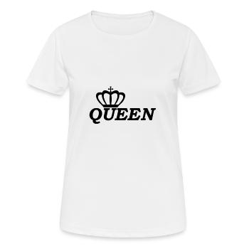 Queen - Women's Breathable T-Shirt - white - Front - AI Model Female 172 dark (172cm)