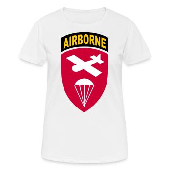 Vintage WWII - Airborne Command Special Operations - Women's Breathable T-Shirt - white - Front - AI Model Female 172 dark (172cm)