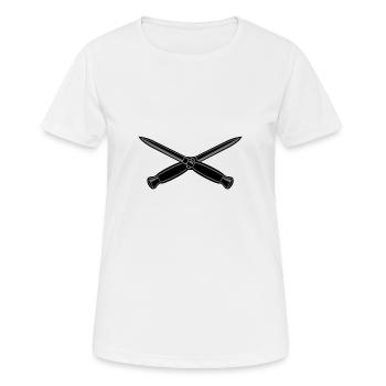 couteau - T-shirt respirant Femme - blanc - Devant - AI Model Female 172 dark (172cm)