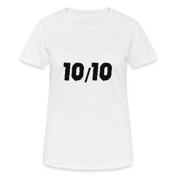 10/10 Idée cadeau dix sur dix - dix sur dix - T-shirt respirant Femme - blanc - Devant - AI Model Female 172 dark (172cm)