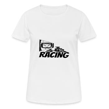 La course est un sport ou une activité - T-shirt respirant Femme - blanc - Devant - AI Model Female 172 dark (172cm)
