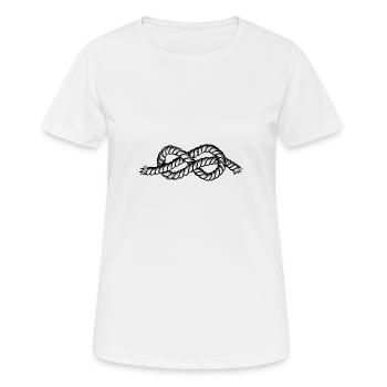 Voilier Voile Tau Navire Noeud - T-shirt respirant Femme - blanc - Devant - AI Model Female 172 dark (172cm)