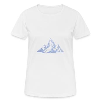 Sommets des montagnes - T-shirt respirant Femme - blanc - Devant - AI Model Female 172 dark (172cm)