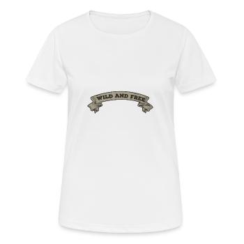 Bannières sauvages et gratuites - T-shirt respirant Femme - blanc - Devant - AI Model Female 172 dark (172cm)