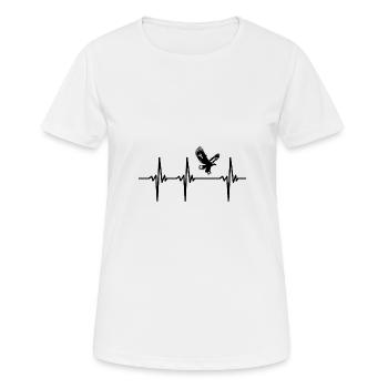 Battement de cœur pour les aigles dans le vent - T-shirt respirant Femme - blanc - Devant - AI Model Female 172 dark (172cm)