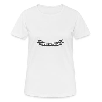 Break the rules Banner - T-shirt respirant Femme - blanc - Devant - AI Model Female 172 dark (172cm)