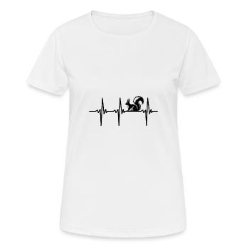 Herzschlag für süsse Eichhörnchen - Frauen T-Shirt atmungsaktiv - Weiß - Vorne - AI Model Female 172 dark (172cm)