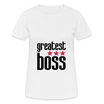 Bester Boss - Frauen T-Shirt atmungsaktiv - Weiß - Vorne - AI Model Female 172 dark (172cm)