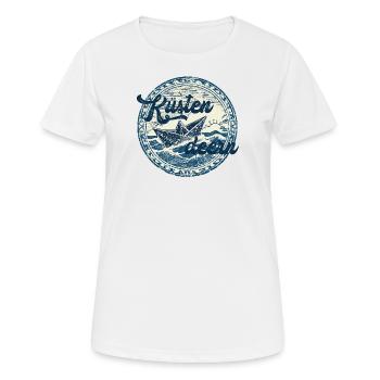 Küstendeern Papierschiffchen - Frauen T-Shirt atmungsaktiv - Weiß - Vorne - AI Model Female 172 dark (172cm)